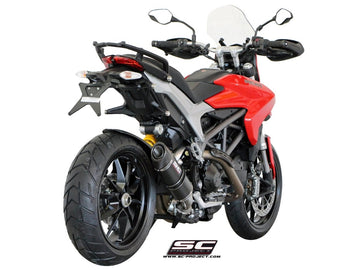 Ducati HYPERSTRADA - 2013 - 2016 – SC-Project Oval carbon fibre exhaust, low mount