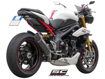 Triumph SPEED TRIPLE 1050 - 2011 - 2015 – SC-Project Oval carbon fibre exhaust, low mount