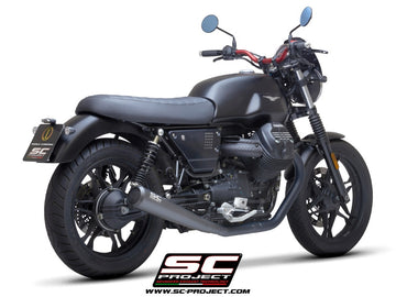 Moto guzzi V7 III - 2017 - 2020 – SC-Project Pair of Conico 70s stainless steel exhaust, matt black
