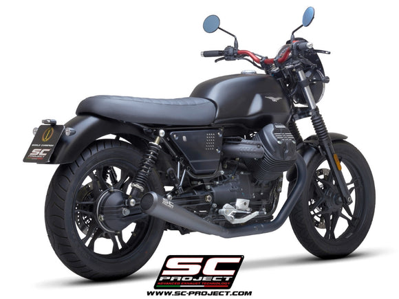 Moto guzzi V7 III - 2017 - 2020 – SC-Project Pair of Conico 70s stainless steel exhaust, matt black
