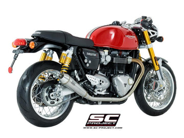 Triumph THRUXTON 1200 - 2016 – SC-Project Pair of Conic stainless steel exhaust