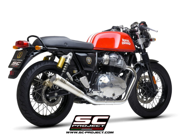 Royal enfield INTERCEPTOR 650 - 2019 - 2025 – SC-Project Pair of Conico 70s stainless steel exhaust