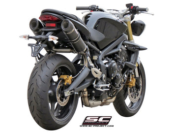 Triumph STREET TRIPLE 675 - 2007 - 2012 – SC-Project Pair of GP-Tech carbon fibre exhaust