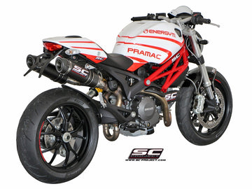 Ducati MONSTER 696 - 2009 - 2014 – SC-Project Pair of GP-Tech carbon fibre exhaust