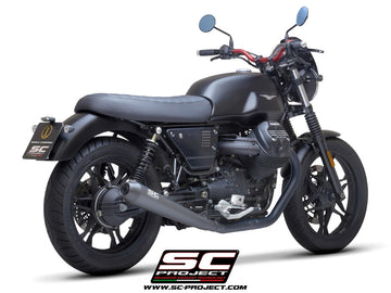 Moto guzzi V7 III - 2017 - 2020 – SC-Project Pair of Conico Racer stainless steel exhaust, matt black