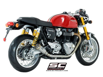 Triumph THRUXTON 1200 - 2016 – SC-Project Pair of Conico 70s stainless steel exhaust