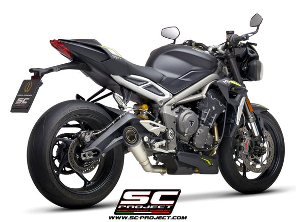 Triumph STREET TRIPLE S 660 - A2 - 2017 - 2019 – SC-Project S1 titanium exhaust
