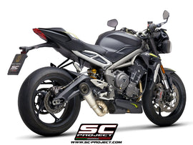 Triumph STREET TRIPLE S 660 - A2 - 2020 - 2022 – SC-Project S1 titanium exhaust, with welded sector link pipe