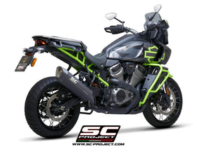 Harley davidson PAN AMERICA 1250 - 2020 - 2025 – SC-Project SC1-R GT titanium exhaust, matt black, with racing link pipe