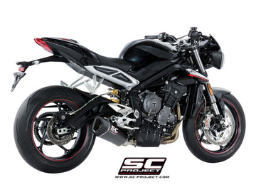 Triumph STREET TRIPLE 765 - 2017 - 2019 – SC-Project SC1-R carbon fibre exhaust