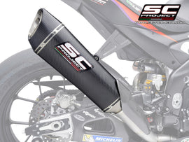 Aprilia RSV4 - 2021 - 2024 SC-Project SC1-R carbon fibre exhaust (350 mm), specific for SC-Project 4-2-1 full exhaust system