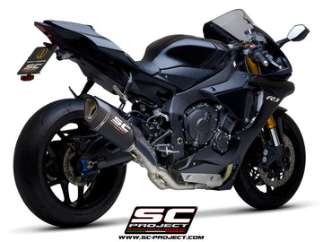 Yamaha YZF R1 - 2015 - 2016 – SC-Project SC1-R carbon fibre exhaust (250 mm), with de-cat link pipe