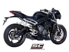 Triumph STREET TRIPLE S 660 - A2 - 2017 - 2019 – SC-Project SC1-R titanium exhaust, matt black