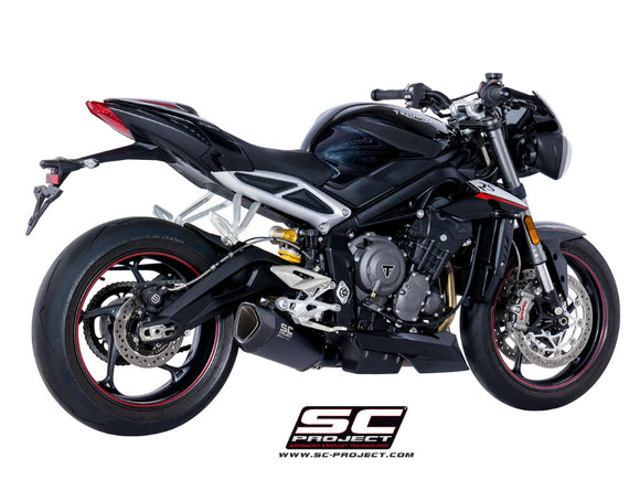 Triumph STREET TRIPLE S 660 - A2 - 2017 - 2019 – SC-Project SC1-R titanium exhaust, matt black