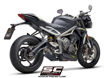 Triumph STREET TRIPLE S 660 - A2 - 2020 - 2022 – SC-Project SC1-R titanium exhaust, matt black