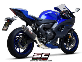 Yamaha YZF R7 - 2021 - 2025 – SC-Project 2-1 Stainless steel full exhaust system, with SC1-S carbon fibre exhaust