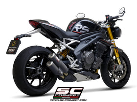 Triumph SPEED TRIPLE 1200 RS - 2021 - 2025 – SC-Project Twin CR-T carbon fibre exhaust