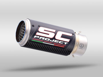 Suzuki KATANA - 2019 - 2020 – SC-Project CR-T carbon fibre exhaust, with stoneguard grid