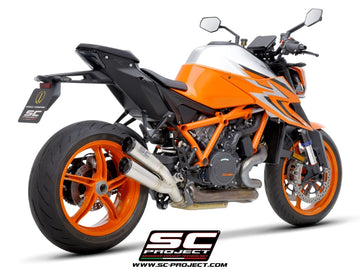 KTM 1290 SUPER DUKE R - 2020 – SC-Project Twin S1-CNC titanium exhaust, with CNC machined end cap