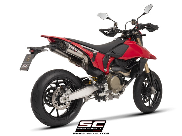 Ducati HYPERMOTARD 698 MONO - RVE - 2024-2025 – SC-Project Dual undertail S1 titanium exhaust, with stoneguard grid