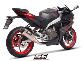 Aprilia RS 457 - 2024 - 2025 SC-Project 2-1 Stainless steel full exhaust system, with SC1-S titanium exhaust