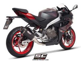 Aprilia RS 457 - 2024 - 2025 SC-Project 2-1 Stainless steel full exhaust system, with SC1-S carbon fibre exhaust