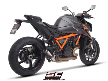 KTM 1390 SUPER DUKE R - 2024 - 2025 – SC-Project CR-T carbon fibre exhaust, with stoneguard grid