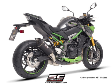 Kawasaki Z900 A2 - 2017 - 2020 – SC-Project SC1-S carbon fibre exhaust (WITHOUT carbon fibre heat protection)