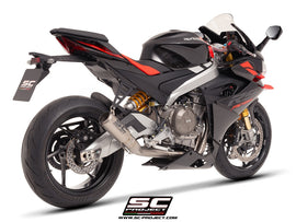 aprilia motorcycles sc project RS 660 - 2025 – SC-Project 2-1 Titanium full exhaust system, with CR-T titanium exhaust