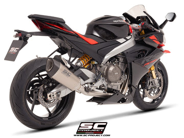 aprilia motorcycles sc project RS 660 - 2025 – SC-Project 2-1 Stainless steel full exhaust system, with SC1-R titanium exhaust