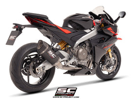 aprilia motorcycles sc project TUONO 660 - 2025 – SC-Project 2-1 "Trofeo" full exhaust system titanium, with SC1-R carbon fibre exhaust