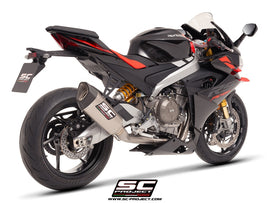aprilia motorcycles sc project TUONO 660 - 2025 – SC-Project 2-1 "Trofeo" full exhaust system titanium, with SC1-R titanium exhaust