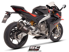 aprilia motorcycles sc project TUONO 660 - 2025 – SC-Project 2-1 Stainless steel full exhaust system, with SC1-R carbon fibre exhaust