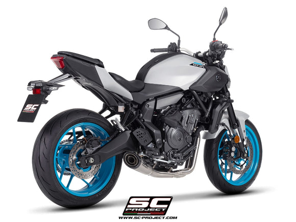 Yamaha MT-07 - 2025 – SC-Project 2-1 Stainless steel full exhaust system, with S1 stainless steel exhaust