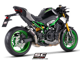 Kawasaki Z900 - Z900 A2 - 2025 - 2026 – SC-Project CR-T carbon fibre exhaust, with stoneguard grid