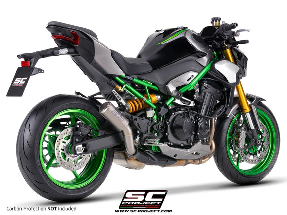 Kawasaki Z900 - Z900 A2 - 2025 - 2026 – SC-Project CR-T titanium exhaust, with stoneguard grid (WITHOUT carbon fibre heat protection)