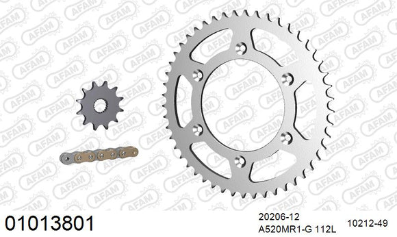 Honda CR125 1997 - AFAM MX reinforced Chain & Steel Sprocket Kit, 520 (OE Pitch) - 01013801 - P3 Tuning