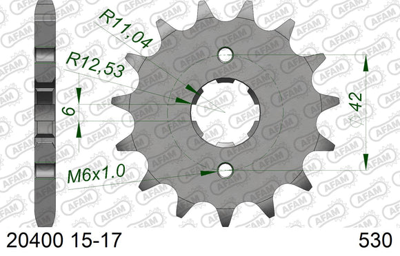 Honda CB250 1973-1975 - AFAM Reinforced Chain & Steel Sprocket Kit, 530 (OE Pitch) - 01026200 - P3 Tuning