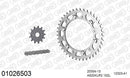 Honda NSR250R / SE 1990-1993 - AFAM XS-ring standard Chain & Steel Sprocket Kit, 520 (OE Pitch) - 01026503 - P3 Tuning
