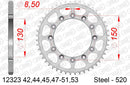 Honda NSR250R / SE 1990-1993 - AFAM MX reinforced Chain & Steel Sprocket Kit, 520 (OE Pitch) - 01026503B - P3 Tuning