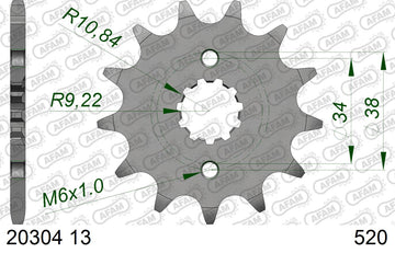Honda NSR250R / SE 1990-1993 - AFAM XS-ring standard Chain & Steel Sprocket Kit, 520 (OE Pitch) - 01026503 - P3 Tuning