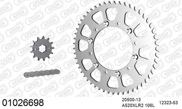 Honda XR200R / 250 R 1982-1983 - AFAM Xs-Ring Reinforced Plus Chain & Steel Sprocket Kit, 520 (OE Pitch) - 01026698 - P3 Tuning