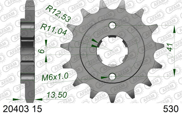 Honda VF400F 1983-1985 - AFAM Reinforced Chain & Steel Sprocket Kit, 530 (OE Pitch) - 01043204B - P3 Tuning