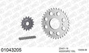 Honda CB400N Super Dream 1981-1983 - AFAM XS-ring Extra Reinforced Chain & Steel Sprocket Kit, 520 (OE Pitch) - 01043205 - P3 Tuning