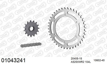 Honda VFR400RR [NC30] 1989-1992 - AFAM XS-ring Extra Reinforced Chain & Steel Sprocket Kit, 525 (OE Pitch) - 01043241 - P3 Tuning