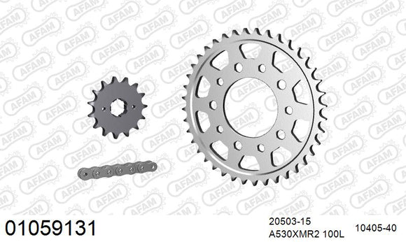 Honda FT500 1982-1984 - AFAM XS-ring Extra Reinforced Chain & Steel Sprocket Kit, 530 (OE Pitch) - 01059131 - P3 Tuning