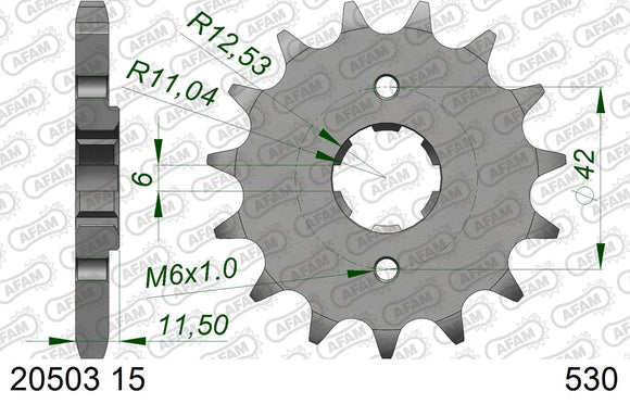 Honda FT500 1982-1984 - AFAM Reinforced Chain & Steel Sprocket Kit, 530 (OE Pitch) - 01059131B - P3 Tuning