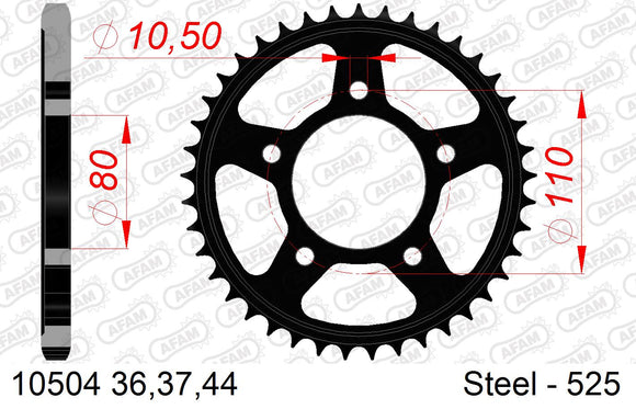 Honda XBR500 / GB500 1985-1988 - AFAM XS-ring Extra Reinforced Chain & Steel Sprocket Kit, 525 (OE Pitch) - 01059132 - P3 Tuning