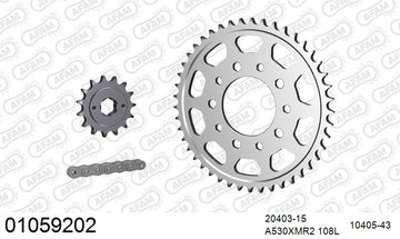 Honda VF 500 F Interceptor 1984 - AFAM XS-ring Extra Reinforced Chain & Steel Sprocket Kit, 530 (OE Pitch) - 01059202 - P3 Tuning