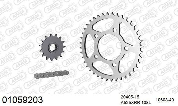 Honda CB500S 1998-2003 - AFAM XS-ring Extra Reinforced Chain & Steel Sprocket Kit, 525 (OE Pitch) - 01059203 - P3 Tuning